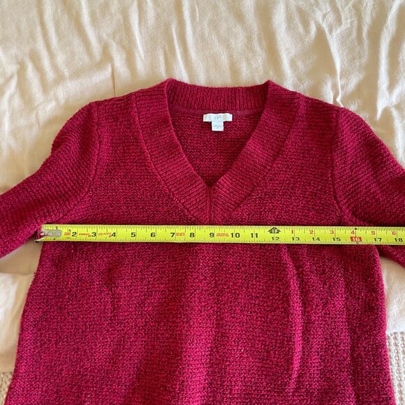 J.Jill Red V-Neck Sweater Size XS - Picture 5 of 15